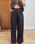 Vito Kancalı Crep Pantolon-Acı Kahve