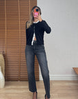 Antrasit Straight Jean