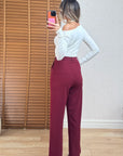 Vito Kancalı Crep Pantolon-Bordo