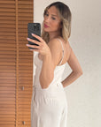 Merry İpli Bluz Pantolon Takım-Bej