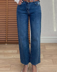 Lazerli Lacivert Straight Jean