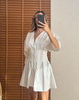 Linda Boydan Fermuarli Mini Elbise