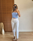 ZR Mom Jean Beyaz