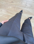 Double Palazzo Kumaş Pantolon-Siyah