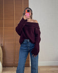 Bordo Degaje Yaka Fitilli Kazak