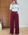 Vito Kancalı Crep Pantolon-Bordo