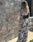 Zebra Desenli Beli Lastikli Pantolon