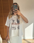 Baskılı T-Shirt - Ekru