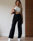 Halter Yaka Crop Atlet Ekru