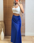 Saten Etek-Mavi