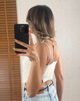Beatriz Çizgili Yelek Natural