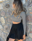 Uzun Kollu Crop Top