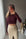 Dilvin Uzun Kollu Crop Top-Bordo