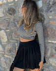 Uzun Kollu Crop Top